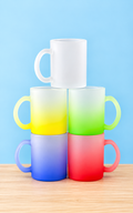 Taza acabado frosted colores 11 oz para sublimacion