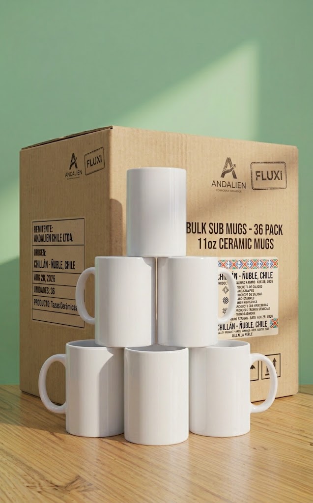Taza Blanca para Sublimación 11 oz caja de 36 unidades calidad Premium