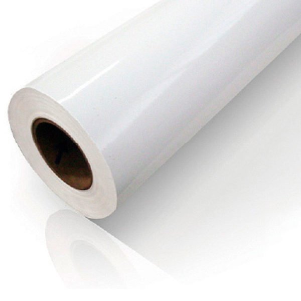 Vinilo PVC Adhesivo de Impresión Blanco Brillante Metro/Rollo en Fluxi