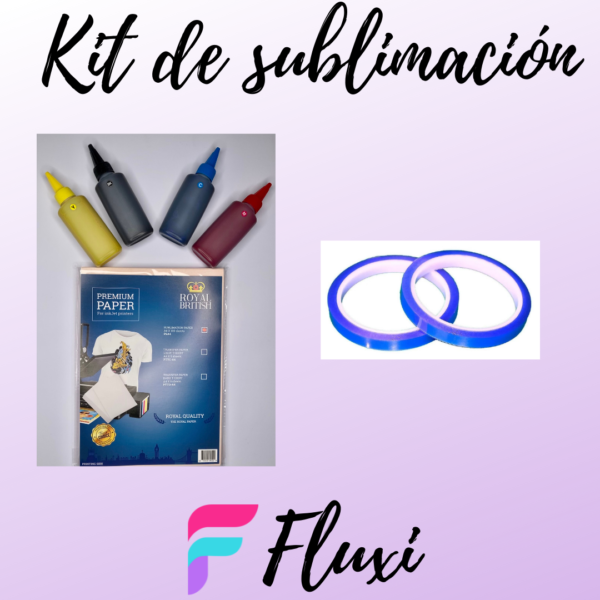 Kit de Sublimación ( Papel + Tintas + cinta térmica ) en Fluxi