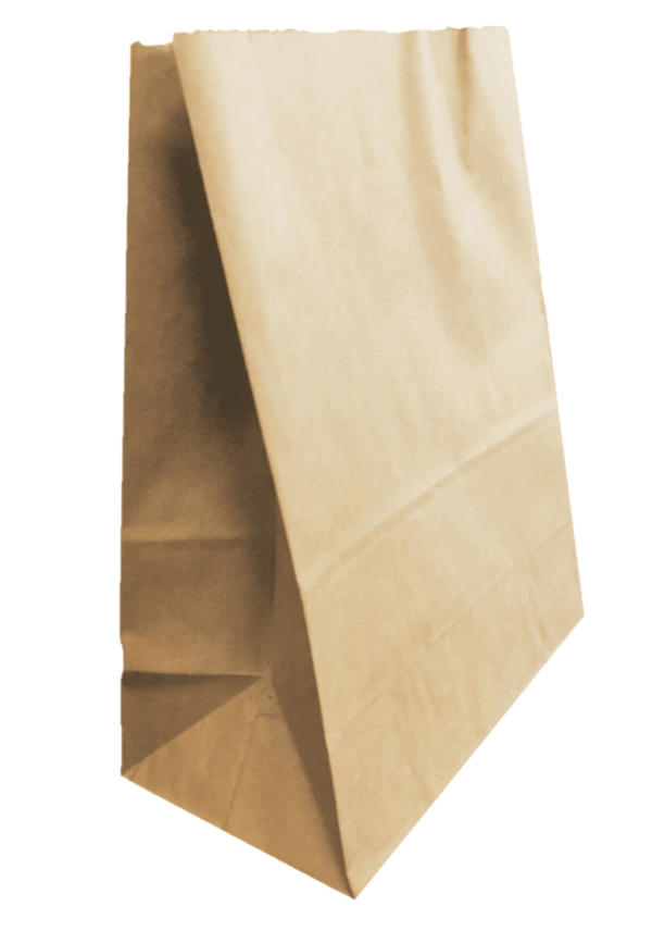 Bolsa tipo saco de papel Kraft mediano (41x30x12)cm en Fluxi